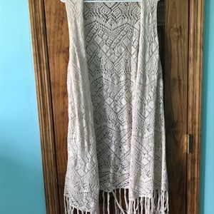 Crochet long duster